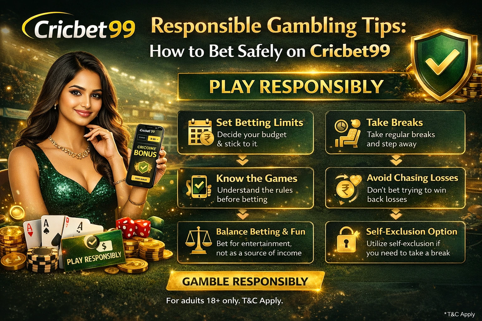 Read more about the article Responsible Gambling Tips: How to Bet Safely on Cricbet99